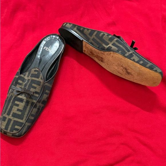 Fendi Women's Brown Slip-On Loafers - Picture 4 of 10